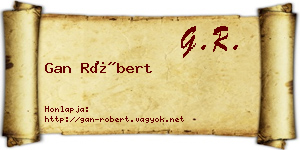 Gan Róbert névjegykártya